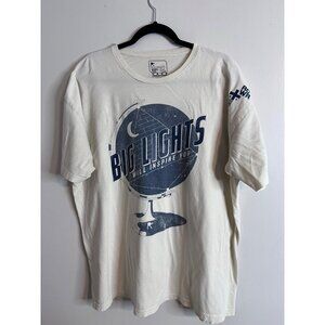 Rocawear Big Lights Graphic T Shirt Mens 2XL Cream Short Sleeve Cotton